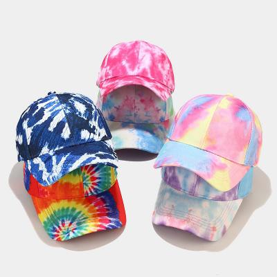 China New COMMON Link Dye Baseball Cap For Women Mens Print Ponytail Bone Hat Trucker 6 Panel Snapback Dad Hat Wholesale for sale