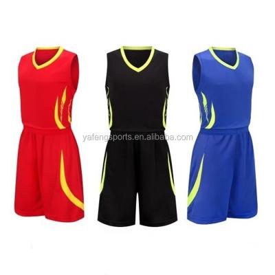 China Free Basketball Sports Design Basketball Tank Top And Shorts Forming Custom Basketball Tank Top Neck Sublimation Uniform Clothes for sale