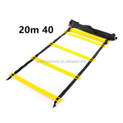 China Football Traning 20m 40 Rungs Football Soccer Sports Training Agility Ladder With Carry Bag for sale