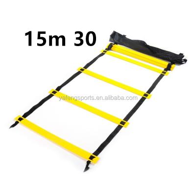 China Soccer Traning Soccer Flat Training Sports Adjustable Speed ​​Agility Ladder 15m 30 Section 30 Rungs for sale