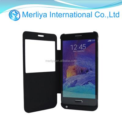 China Extended Backup Power Bank Li-Polymer Battery Leather Case For Samsung Galaxy Note 3 4 5 for sale