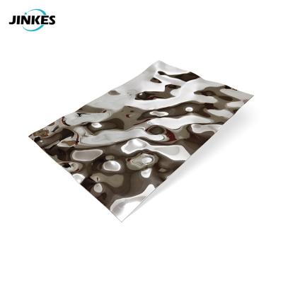 China 201/304/304L/316/316L/430 304 316 Stainless Steel Sheet 201 Hammered Stainless Steel Sheet Water Ripple Interior Decorative Tile Trim for sale