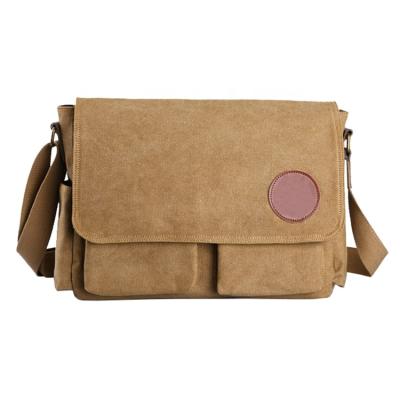 China Durable Canvas Mingway OEM ODM Private Label School Messenger Bag High Quality Vintage Canvas Briefcase Man for sale