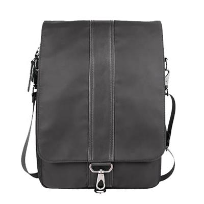 China Custom high quality large capacity laptop bag business vertical men waterproof nylon laptop messenger bag for sale