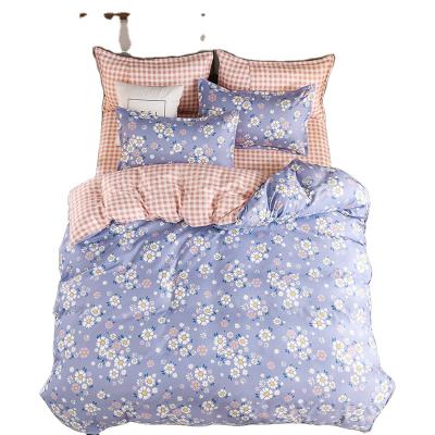 China Hot Selling Folded Sheet Duvet Cover Set Printed High Quality 100% Polyester Cotton Feeling Bedding Set for sale