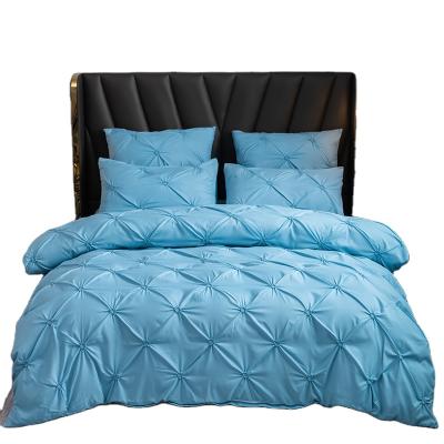 China Online Hot Selling Anti-Pull Pinch Pleat Fitted Full Duvet Cover Bedding Set for sale