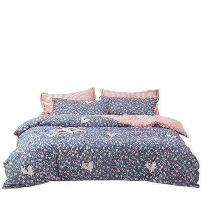 China Hot Selling Floral Printed Korea Japan Design Duvet Cover Bedding Set Children Girls Nondisposable Bedding Piece New for sale