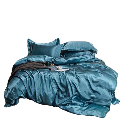 China Disposable Luxury Satin 4-Piece Sheet Set / Mulberry Silk Flat Sheet Bedding Twin Collection for sale