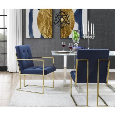 China OEM Nordic Velvet Dining Chair Set Modern Luxury Outdoor Dining Restaurant Furniture Stainless Steel Dining Chair for sale