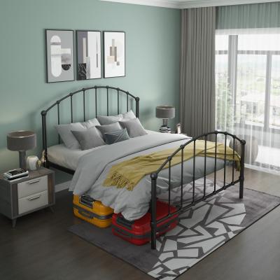 China Double Queen Hotel Frame Bed Metal Doubles Manufacturer Use Beds Foldable Chinese Home Bedroom Furniture For Sale for sale