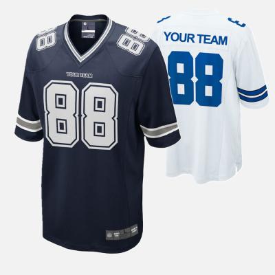 China Cheap Custom Navy Dallas Football Jersey For Men White Women Kids Antibacterial for sale