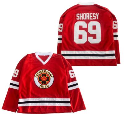 China Shirts & from above & Jerseys drop shipping sewn on number IRISH LETTERKENNY SHORESY 69 name hockey red tank top for men for sale