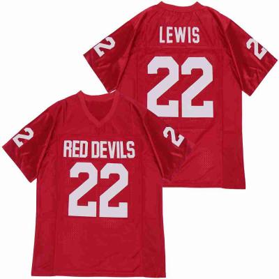 China Wholesale Cheap Custom Red Devils Antibacterial #22 RAY LEWIS Red College Football Jersey For Men Women Youth for sale