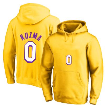 China Anti-wrinkle Hoodies Men's Basketball LA KUZMA 0 Sports Team Fan Club Soft Fleece Hoodie Sweater Sweatshirts for sale