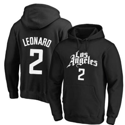 China Anti-wrinkle Fans Club Team Plus Size Casual Basketball Leonard 2 Name And Number Men's Pullover Hoodie for sale