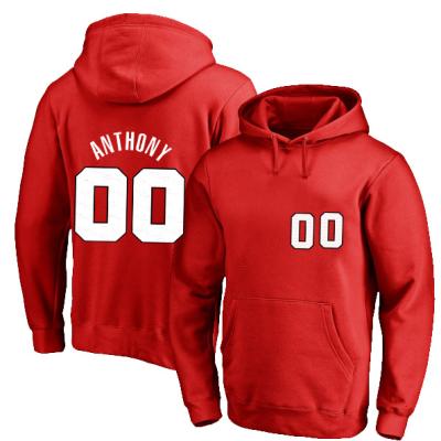 China unisex sports Team Club Fan Player Name Anti-wrinkle Hoodies basketball and name Anthony Oversized Sweatshirts for sale