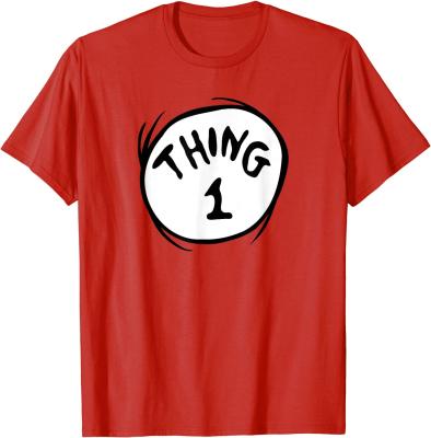 China Anti-Wrinkle Fashion Branded Men's Thing 1 Emblem RED T-Shirt for sale