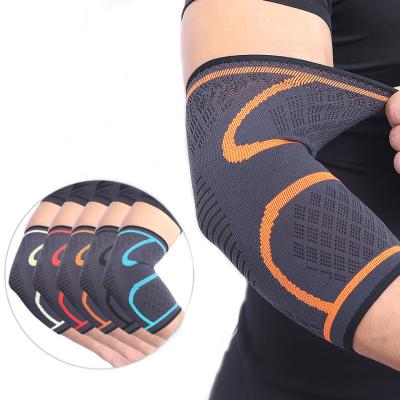 China Adult Good Quality Elbow Support Gym Sports Arm Sleeve Elastic Elbow Pads Brace For Women Men for sale