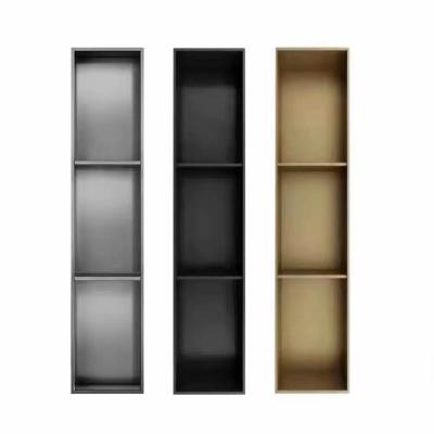 China ODM Bathroom Modern 304 Metal Shower Wall Niche Gold Porcelain Tile Insert Recessed Shower Sets Systems Shelves for sale