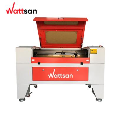 China Wattsan Full-enclosed 6090 1290 Wood Acrylic Stone 1610 CO2 Laser Engraving Machines 80W 100W 130W for sale