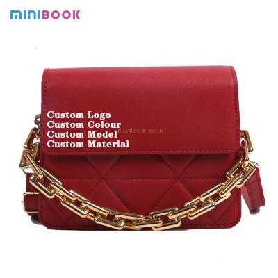 China Fashion Minibook Gold Chain Bag New For 2022, The Other Leather Bag For Women, Red, Young Over The Shoulder Messenger Bags for sale