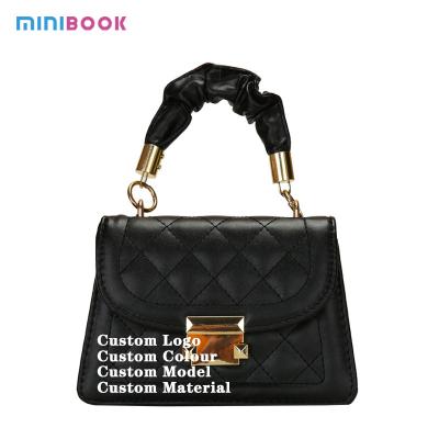 China Fashion Minibook Shoulder Women Girl's Work Bag, Multi Pocket Shoulder Bag, Leather Bag For Women Black Shoulder Bag for sale