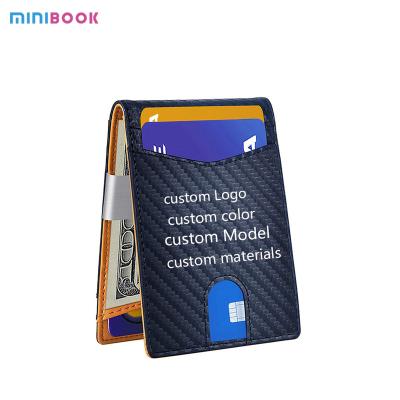 China Vintage Minibook Custom Logo Vertical Credit Card Holder, Genuine Leather Multicard Coin Wallet, Money Clip with Genuine Leather Wallet for sale