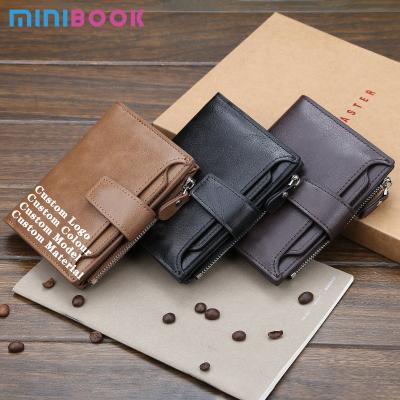 China Vintage Minibook Many Card Clip Logo Short Card Holder Custom Purse, Multifunctional Driver's License Wallet, Two Fold PU Leather Wallets for sale