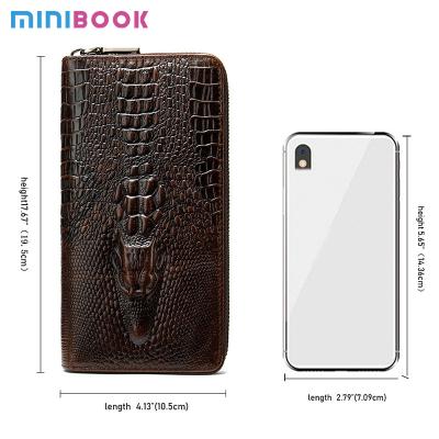 China Vintage Minibook Wholesale Custom Purses Luxury Purses and Purses Flip Wallets for Credit Leather Wallet, Long Zipper Purse for Man for sale