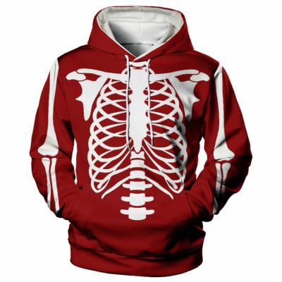 China Breathable New Trending Hoodie Skeleton Halloween Streetwear Skull Unisex Hoodies Fitted Sweatshirt Running Tracksuit Men'S Hoodies for sale