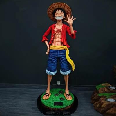 China Japan Anime One Piece Sculpture 1:1 Life Size Luffy Statue For Decorative Sculpture for sale