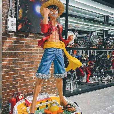 China Japan Home Decor Resin Anime Figure Stock Number Luffy One Piece Life Size Statue For Sale for sale