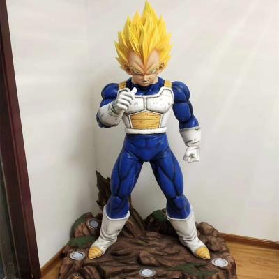 China Life Size Resin Doll Dragon Ball Anime Character Goku Vegeta Statue Fiberglass Sculpture From Europe for sale