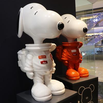 China Europe Factory Customized Large Fiberglass Reinforced Plastic Resin Sculpture Snoopy Home Decoration. for sale