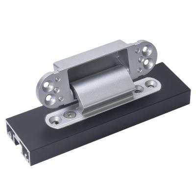 China Modern Conventional Heavy Duty Bearing Invisible Door 3D Buttable Hinge Aluminum Alloy Invisible Door Hinge for sale