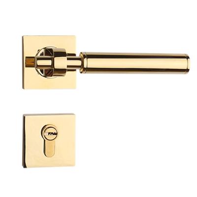 China Door Lock Modern Luxury Simple Modern Bedroom Indoor Door Lock Deaf Magnetic Magnetic Wooden Household Gold Split Lock for sale