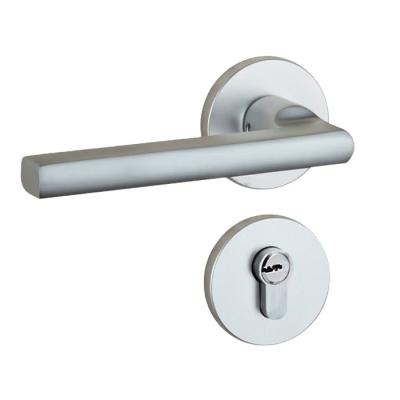 China Modern Modern Door Lock With Handle Matte Black Bedroom /Bathroom Main Door Lock for sale