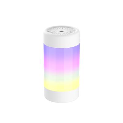 China Air Fan Humidification+Light USB 300ml Mini Ultrasonic Air Cooler Humidifier & Diffuser with Color Light for sale