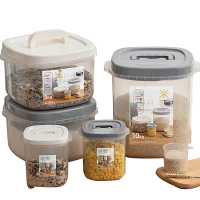 China Kitchen Viable Home Cereals and Grain Bucket Food Storage Organizer Rice Dispenser Storage Dry Box Container for sale