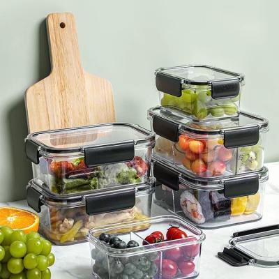 China Sustainable Food Storage Box PP Lunch Bento Free Stackable Airtight Clear Plastic Plastic Storage Containers Bins for sale