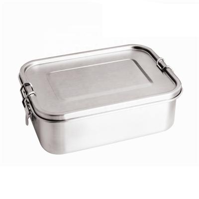 China Freshness Preservation Goods Stainless Steel Container Food Lunch Bento Silicone Seal Leakproof Compartment Lunch Box for sale