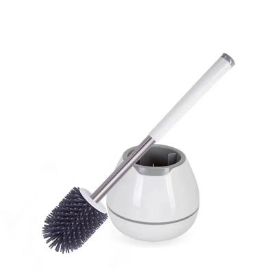 China Modern Household Cleaning Tools No Scratch Soft TPR Cleaner Brush Bathroom Toilet Brush And Holder Set for sale