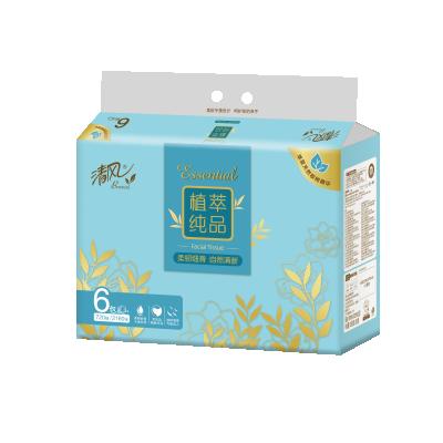 China Strong Adsorption Tissue Box Tissue Box Disposable Patterned White Facial Tissue Paper for sale