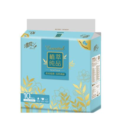 China Facial Tissue Suppliers Coreless Pack Strong Absorbent Soft Facial Tissue 100 Sheets for sale