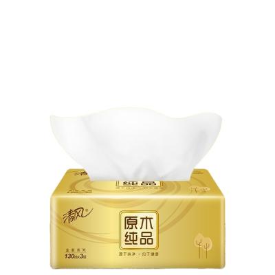 China Wholesale 100% Facial Tissue Virgin Pulp Brand Plain Gold Series Facial Tissue 130 Sheets Facial Tissue for sale