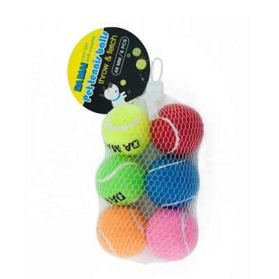 China High quality rubber & ruled 48mm mini tennis balls wholesale six pieces per bag for sale