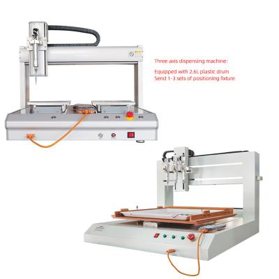 China Bulb Manufacturing High Precision Small Melt 260ml CNC Assembly Dispensing Machine Desktop Three-axis Hot Glue Machine for sale