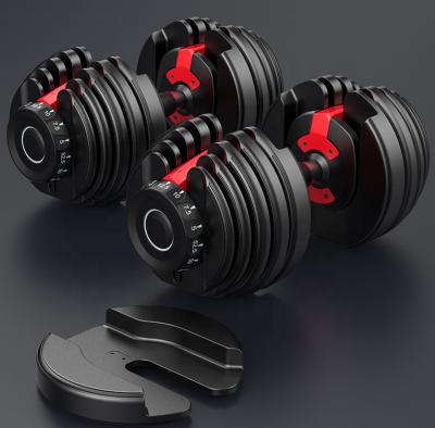 China Home Bodybuilding Equipment Fitness Gym Wholesale 40KG Use Adjustable Dumbbell And Barbell Set for sale