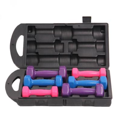 China Universal High Quality Ladies 10kg Hex Neoprene Color Dumbbell Set for sale