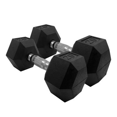 China Factory Wholesale Universal Cheap Gym Weight Dumbbell Set Free Hex Rubber Dumbbells for sale